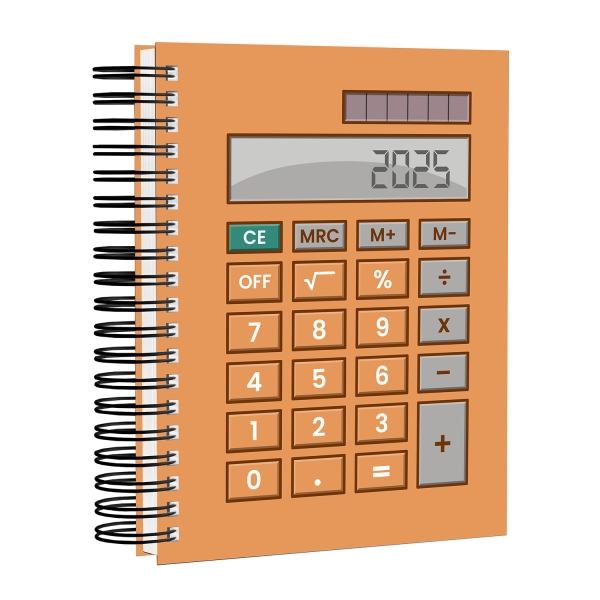 Agenda Permanente Capa Dura Calculadora Vintage