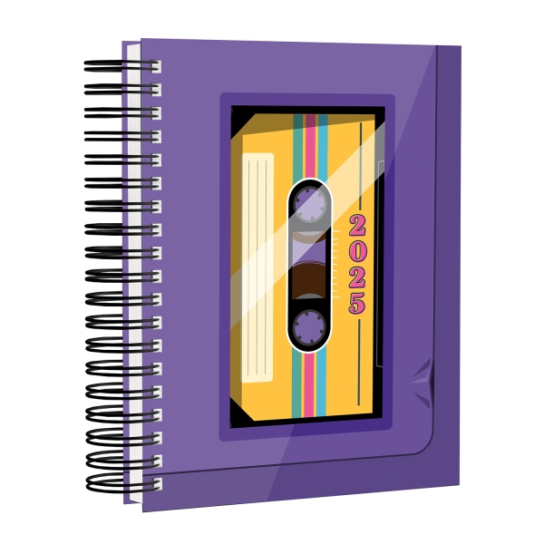 Agenda Permanente Capa Dura Fita Vintage